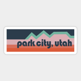 Park City Mountain Stripes Pinks Sticker